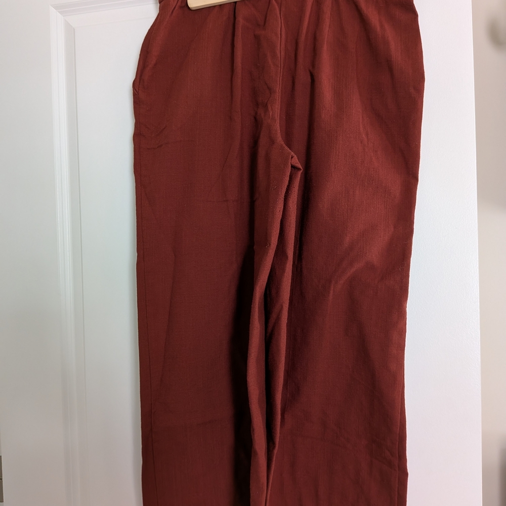 Nine West Wide Leg Pants in Rust - Picture 3 of 4